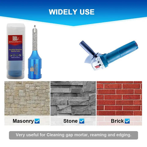 Mortar Raking Bit Set Two Pack Carbide Tipped For Tuck Pointing And Brick Removal With Vacuum Brazed Design tool display