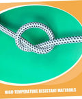 Replacement Steam Hose For Garment Steamer Pro Grade High Temperature Resistant Tube knotted on a green background