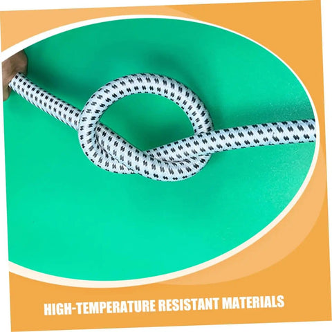 Replacement Steam Hose For Garment Steamer Pro Grade High Temperature Resistant Tube knotted on a green background
