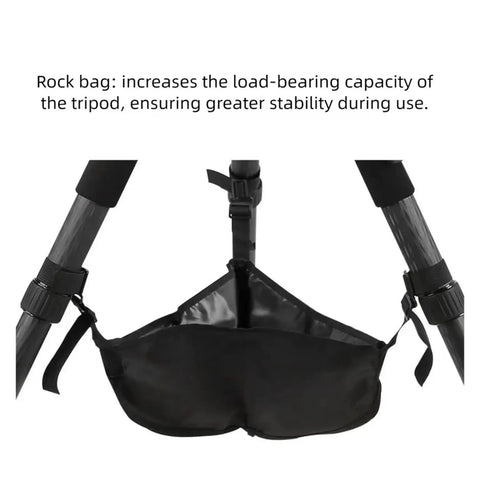 Carbon Fiber Equatorial Telescope Mount Stand For Planetary Imaging with rock bag for stability, close-up view