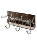 Heavy Duty Wall Mounted Adhesive Free Suction Hooks With Rock Solid Air Pressure Grip Hang Clothes Hats Bags And Keys Rust Resistant Metal Wire Finish No Wall Damage Sleek Storage For Any Room in chrome finish on smooth wall.