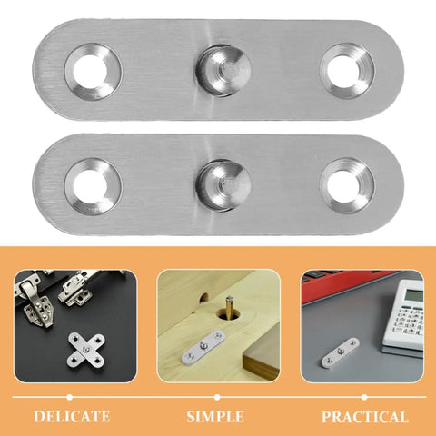 6 Piece Stainless Steel Rotating Door Pivot Hinges with hassle-free disassembly and space-saving design for cabinets