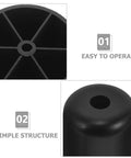 Close-up of Dope Black Screw-In Furniture Legs 4 Pack for Sofas, Chairs and Dressers, Easy Install, Modern Sleek Look, 2 Inch Height Replacement