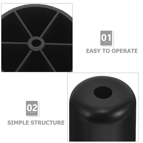 Close-up of Dope Black Screw-In Furniture Legs 4 Pack for Sofas, Chairs and Dressers, Easy Install, Modern Sleek Look, 2 Inch Height Replacement