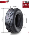 Go Kart And ATV Tires 16x6x8 4PR Fox Tread Directional Tires Set Of 2 For Mud Snow And Sand Ready Durable PunctureResistant Construction Wheels Not Included