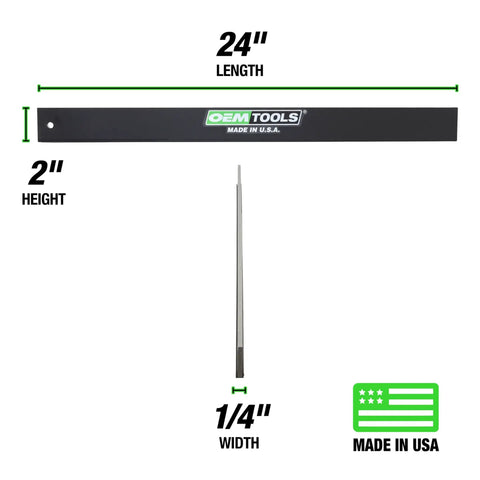 24 Inch Straight Edge For Machinists And Automotive Inspections Precision Ground To Point Zero Zero One Inch Cold Rolled Steel Tool For Engine Block Alignment Durable Machining And Flat Surface Verification Made In USA.