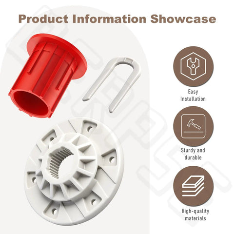 Washer Basket Driven Hub Kit With 52719 Basket Bushing For No Fuss Easy Install Replacement Parts Compatible With Whirlpool Amana Admiral Crosley Inglis Kenmore Maytag Bravos Washing Machines red plastic hub, washer tool, white bushing