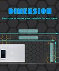 Big Ol Extended Desk Mat And Gaming Mouse Pad Large 35.4 By 15.7 Inch Surface with honeycomb black gold design next to a laptop