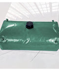 Collapsible Outdoor Water Storage Bag For Garden Farm And Livestock Use, Green PVC Water Bladder Tank on tiled floor