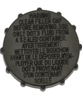 Brake Fluid Reservoir Cap For Ford F-150 2015-2019, Expedition 2018-2021, Lincoln Navigator 2018-2021, top view with caution text