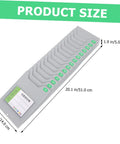 Heavy Duty Wall Mounted Card Holder Rack Boasting Top Notch Slot Layout For Offices And Warehouses, size 20.1in x 5.5in, grey plastic.