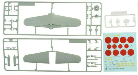 A6M5c Zero Fighter 1 To 72 Scale Plastic Model Airplane Kit With Dope Detailed Multicolor Parts And Three Decal Sets Requires Paint And Glue Not Included 128V