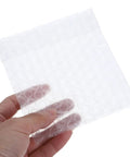 Close-up of Fifty Pack Small Bubble Mailers 10x10 Plus 3cm Self Seal Padded Envelopes showing bubble wrap texture and size