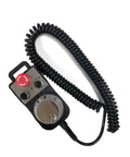 5V MPG CNC Handwheel Motion Controller For 4 Axis And 6 Axis Machines with coiled black cable