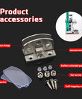 Heavy Duty No Drill Glass Door Hinges Pack For Cabinets Showcases And Wine Cabinets Fits 5 To 10mm Glass Accessories Kit