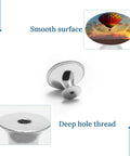 Slick Two Piece Round Cabinet Knobs And Drawer Pulls Featuring Hot Air Balloon Sunset Design With Hella Durable Stainless Steel Build For Kitchen Cabinets And Dressers That Feel Dang Sturdy And Look Sharp, showing smooth surface and deep hole thread.