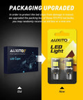 912 921 LED Bulbs For Backup Lights Ultra Bright 6000K White packaging comparison, old and new box design displayed