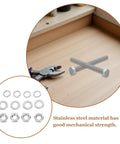 Four Pack M10x10mm Stainless Steel Hex Head Bolts With Lock Nuts, Flat Washers, And Lock Washers Fully Threaded Industrial Hardware Kit