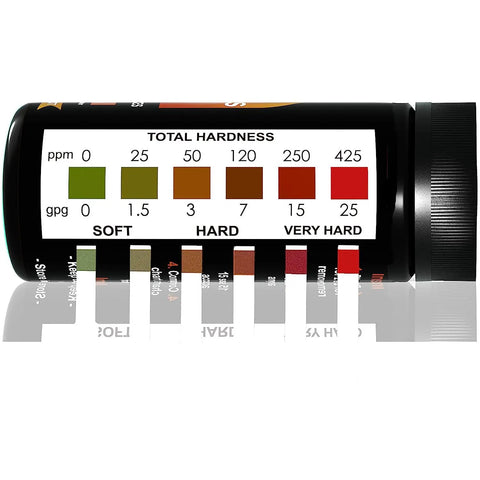 Easy At Home Water Hardness Test Kit With 150 Strips, Quick And Accurate Hard Water Testing For Tap, Well, And Shower, Includes Ebook, No Guesswork, Ideal For Softener And Aquarium Maintenance