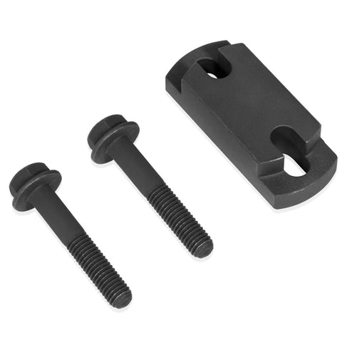 Beefy Fuel Injection Pump Gear Puller Tool For Dodge Cummins 5.9L And 6.7L Diesel Trucks From 1988 To 2012 12 Valve VE Style Pump Heavy Duty Steel Rust Resistant Pulley Removal, showing two bolts and a steel bracket.