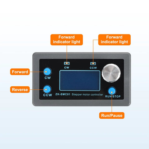 Gray DC Motor Speed Controller 5-30V With Forward Reverse Function, Pro Grade Stepper Motor Control Module With HD Display