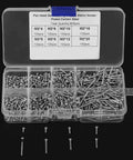 800Pcs M2 Self Drilling Screw Set With Handy Eight Sizes Cross Drive Pan Head Wood Screws Made of 304 Stainless Steel