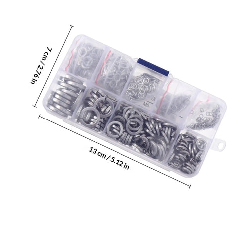 600 Piece Stainless Steel Spring Washer And Spacer Kit Silver Finish Prevents Loosening In Vibration And Alternating Load Applications Heavy Duty Lock Washer Set For Industrial Use Durable And Affordable in plastic storage box