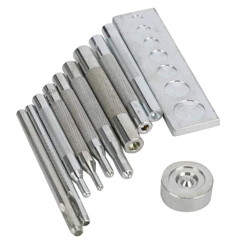 Hella Durable Snap Rivet Setter And Leather Punch Kit Featuring Smooth Long Handle For No Sweat Eyelet Installation On Bags Wallets And Fabric Crafting Projects Built For Top Shelf Results