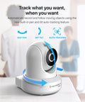 Two Pack ProHD 1080P WiFi Security Cameras with Pan Tilt And 2 Way Audio, Optional Cloud Recording, indoor setup