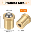 Heavy Duty 10 Pack 304 Stainless Steel Ball Plungers Featuring Slick Push Fit Design And Seriously Solid Five Newton Hold Perfect For Furniture Upgrades And Weekend Warrior Builds. Size dimensions shown with multiple views.