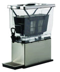 Epic 3-Gallon Stainless Steel Cold Brew Coffee Maker and Dispenser System with transparent brew chamber and spout.