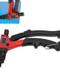 Rivet Nut Gun Kit Hand Riveter Manual Setter Tool M3 To M6 for automotive projects, black and red design with comfy grip