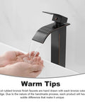 Vessel Sink Faucet Modern Waterfall In Oil Rubbed Bronze For Single Hole Install One Handle Vanity Bath Tap With Pop Up Drain