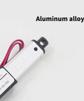 Solid 12V Electric Linear Actuator With Telescopic Aluminum Body And Built In Limit Switches For Auto Stopping Smooth Stroke On Compact Doors And Light Duty Gear That Works Like A Charm Right Out The Box Today with aluminum alloy body and wiring.