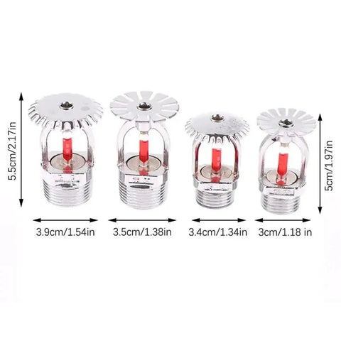 1 Piece 68 Degree Pendent Fire Sprinkler Head Featuring A Sleek Hidden Design For Rapid Heat Activated Fire Suppression Systems And Commercial Safety Buildouts Heavy Duty And Always On Alert with four different sizes.