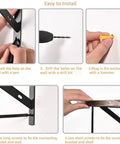 Installation guide for 12 Inch Heavy Duty L Shelf Brackets Set Of 6 For DIY Floating Shelves, including marking, drilling, and anchoring steps.