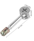 Cam Lock Connector Kit For Wardrobe And Cabinet With Flat Back Dowel Pins Pre Installed Bolts And Nuts Alloy Iron Hardware in silver