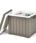 Light Coffee 10 Gallon Polypropylene Ice Chest With Removable Lid And Built In Handles 17 By 17 By 16 Inches 4 In 1 Multipurpose Cooler