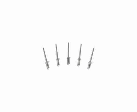 Watertight Closed End Aluminum Pop Rivets 3/16 In By 1/4 In Grip, Dome Head Blind Rivets With Aluminum Mandrel, front view