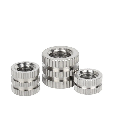 M6 Knurled Stainless Steel Insert Nuts For Injection Molding Built Tough Heavy Duty Embedded Thread Fasteners That Withstand High Torque