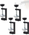 Badass 3 Inch C Clamps 4 Pack Heavy Duty Steel With Anti Slip Rubber Pads For Garage Projects showing four clamps with adjustable grips.