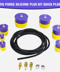 Silicone Purge Plugs Kit For Pipe Welding 0.9 To 4.0 Inch Back Purging Set with yellow and purple plugs and black hose