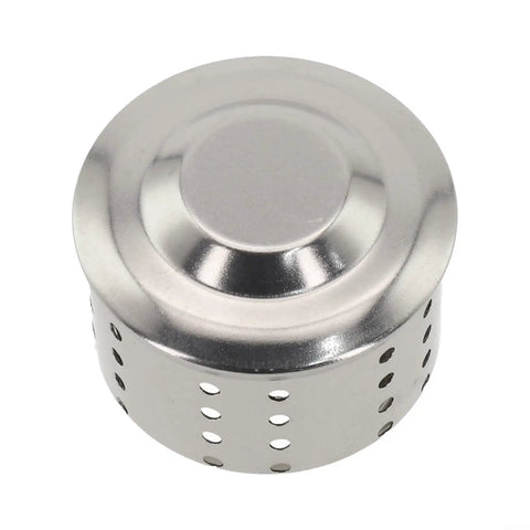 Stainless Steel Anti Splash Valve for Moka Pot Stovetop Coffee Maker Keeps Your Brew Spill Free And In Control, 2cm By 3cm Splash Cover Fits Most Coffee Pot Percolators And Turkish Coffee Pots stainless steel splash guard, front view