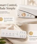 Control panel of an Elongated Electric Bidet Toilet Seat With Instant Tankless Warm Water Spray Auto Air Dryer for easy use.