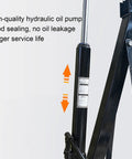 Heavy Duty 2 Ton Hydraulic Engine Hoist showing the hydraulic oil pump with a label indicating quality and sealing.
