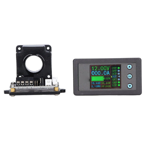 All In One Digital Volt Meter With Big Display Current Tester And Power Capacity Detector for Electrical Testing, black components