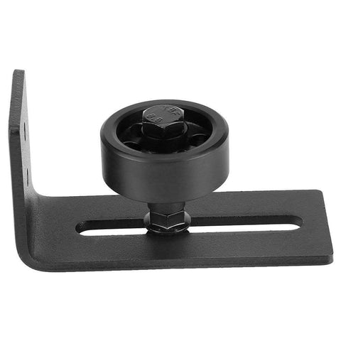Carbon Steel Adjustable Wall Or Floor Roller Guide For Barn Door Hardware Black Finish Heavy Duty Mount Smooth Quiet Glide Fits 76mm Thick Doors Durable Construction
