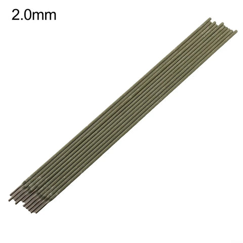 Premium E309L-16 Stainless Steel Welding Rods Hook Up Your Dissimilar Metals Like A Pro These 2 Point Zero Millimeter Rods laid out in a row.