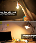 Rechargeable Emergency LED Light Bulb 2 Pack With Battery Backup A19 E26 Base 850 Lumens used in tent and desk setup