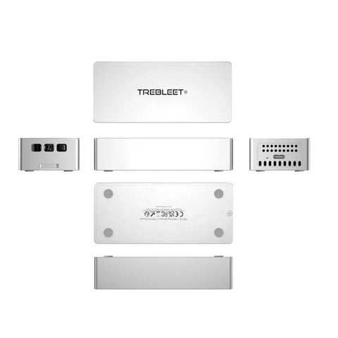Fast Usb4 To Nvme Enclosure Syncing Thunderbolt 5 shows sleek machined aluminum body and ports for connecting devices.